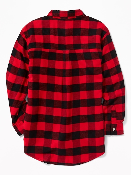 View large product image 2 of 3. Boyfriend Button-Front Plaid Tunic for Girls
