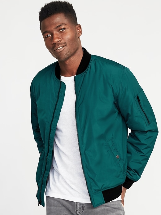 Water-Resistant Nylon Bomber Jacket | Old Navy