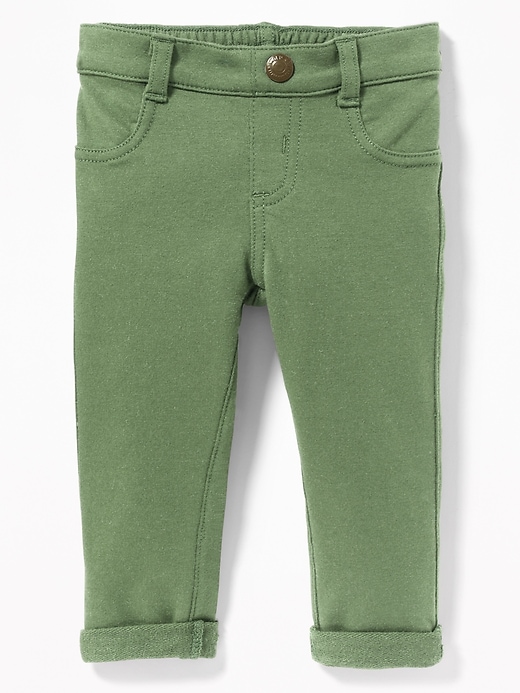 View large product image 1 of 1. French-Terry Rolled-Cuff Jeggings for Baby