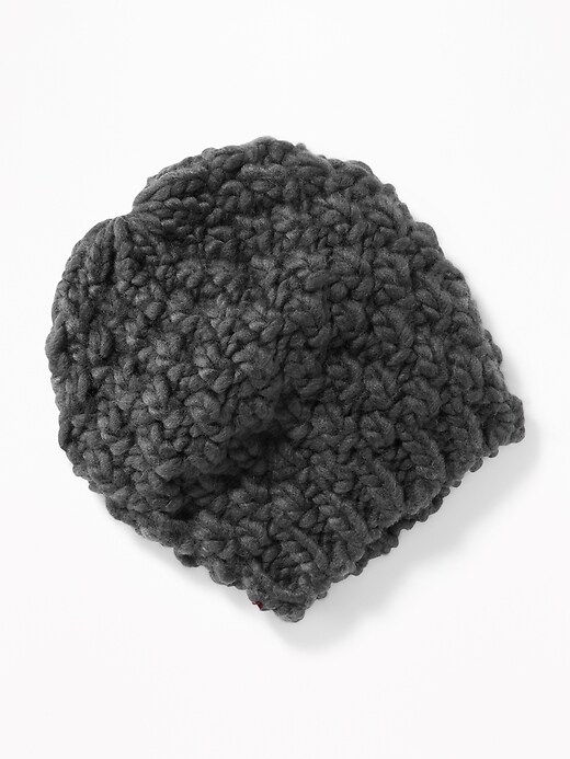 View large product image 2 of 2. Textured Basket-Weave Beanie for Women