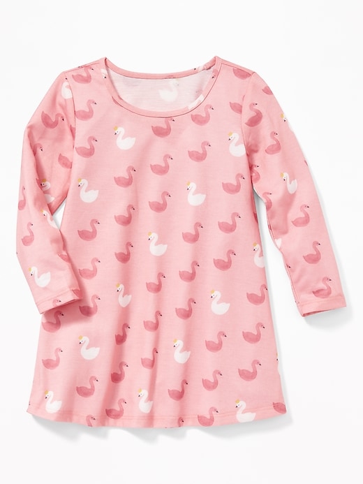 View large product image 1 of 1. Swan-Print Sleep Dress For Toddler Girls & Baby