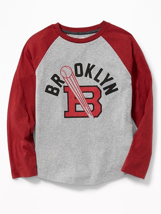 View large product image 1 of 1. Graphic Raglan-Sleeve Tee for Boys
