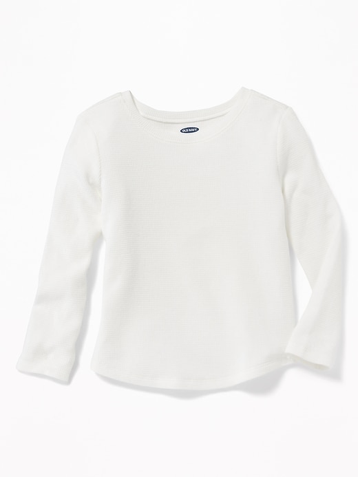 View large product image 1 of 1. Soft-Washed Thermal-Knit Tee for Toddler Girls