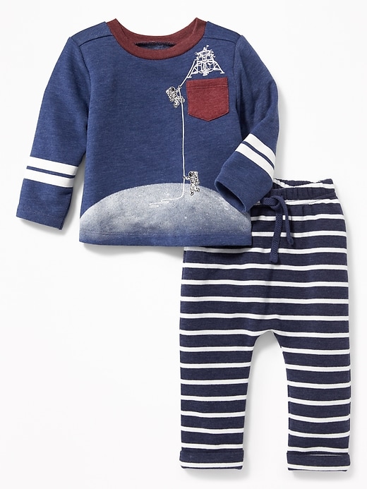 View large product image 1 of 2. Graphic Sweatshirt & Pants Set for Baby