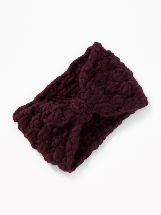 View large product image 2 of 2. Textured Basket-Weave Earwarmer for Women