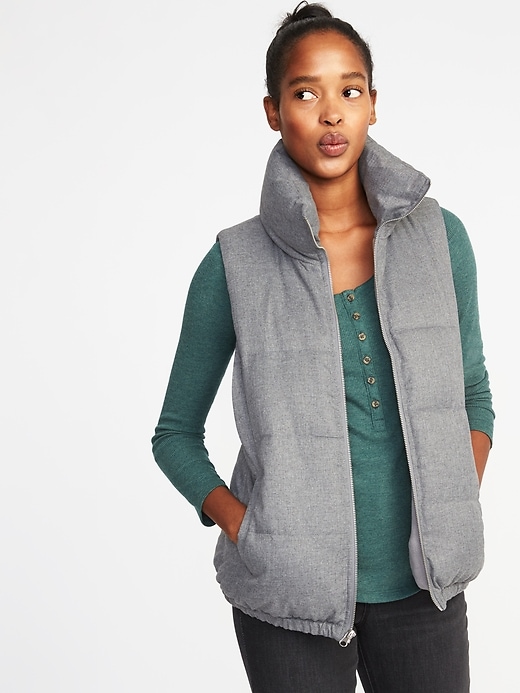Image number 1 showing, Textured Frost-Free Puffer Vest for Women