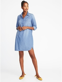 Chambray Shirt Dress for Women | Old Navy