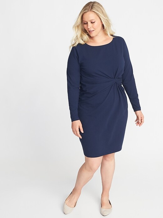 Image number 1 showing, Plus-Size Twist-Front Bodycon Dress
