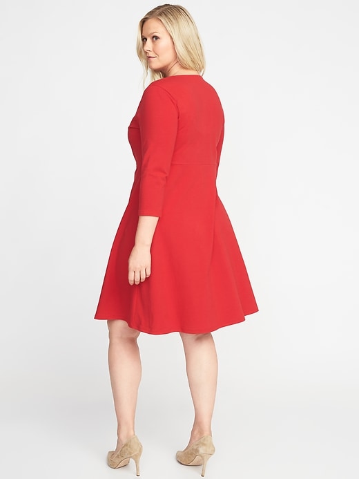 Image number 2 showing, Plus-Size Fit & Flare Dress