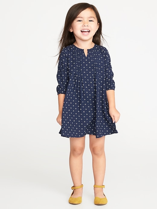 View large product image 1 of 1. Pintuck A-Line Dress for Toddler Girls
