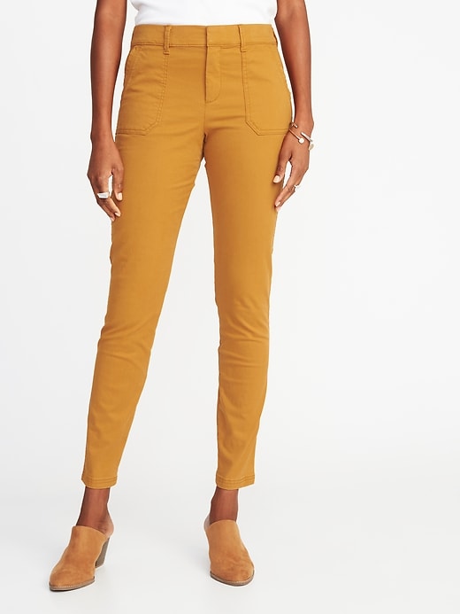 View large product image 1 of 3. Mid-Rise Pixie Utility Chinos for Women
