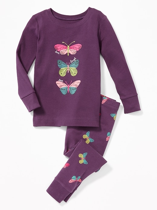 View large product image 1 of 1. "Live Laugh Love" Butterfly Sleep Set For Toddler Girls & Baby