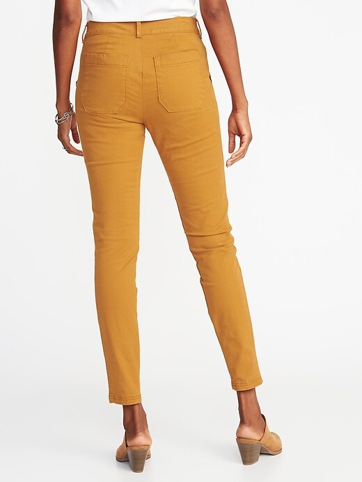 View large product image 2 of 3. Mid-Rise Pixie Utility Chinos for Women