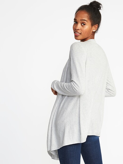 Image number 2 showing, Maternity Extra-Long Open-Front Nursing Sweater