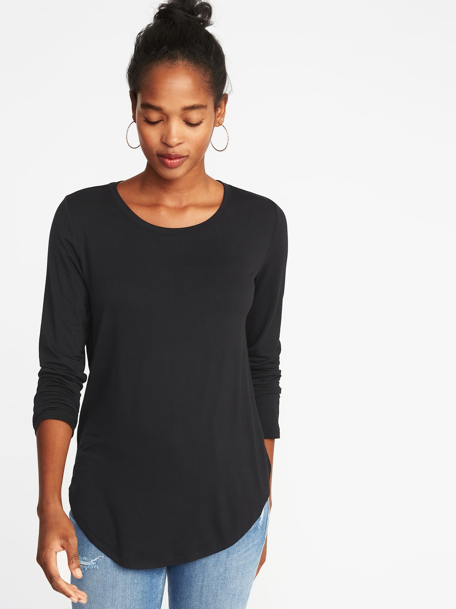 Old navy luxe 2024 crew neck tee