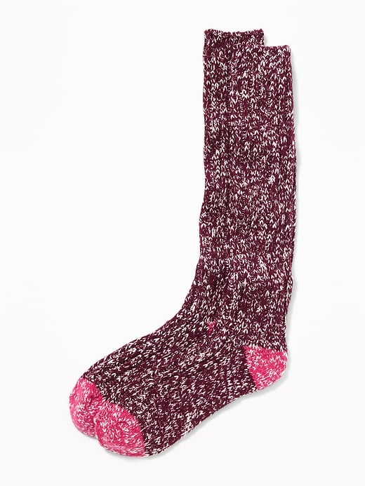 View large product image 1 of 1. Marled Boot Socks for Women