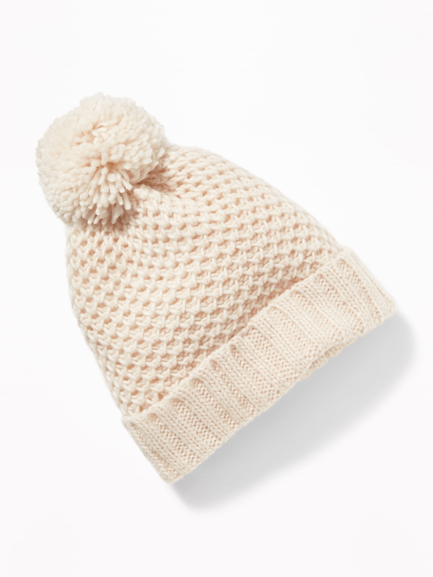 Honeycomb-Knit Pom-Pom Beanie For Baby | Old Navy