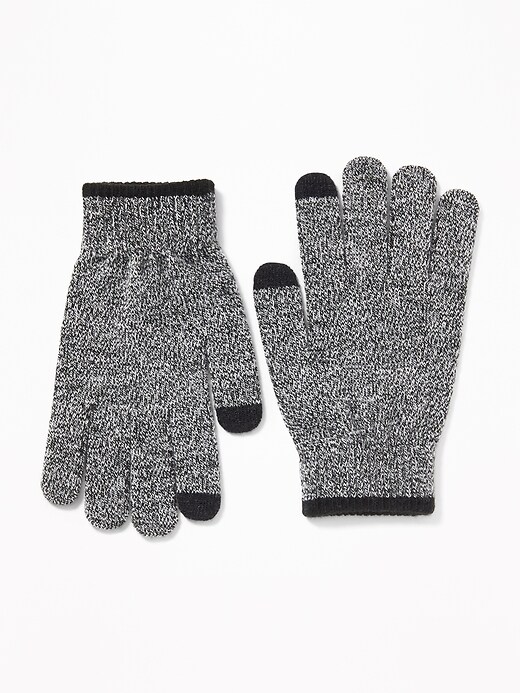 View large product image 1 of 1. Sweater-Knit Text-Friendly Gloves For Boys