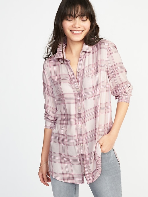View large product image 1 of 1. Relaxed Classic Soft-Brushed Twill Shirt for Women