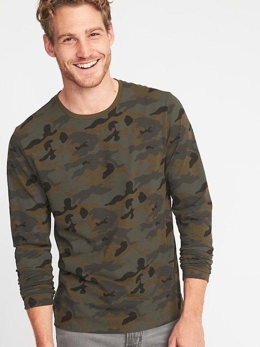 Image number 1 showing, Soft-Washed Crew-Neck Camo Tee