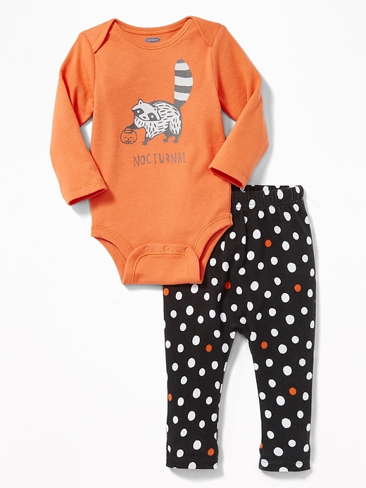 View large product image 1 of 2. Halloween-Graphic Bodysuit & Pants Set for Baby