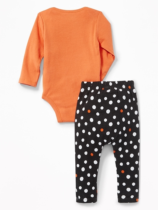 View large product image 2 of 2. Halloween-Graphic Bodysuit & Pants Set for Baby