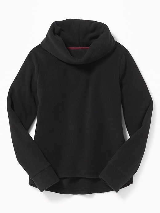 View large product image 1 of 2. Micro Performance Fleece Cowl-Neck Pullover for Girls