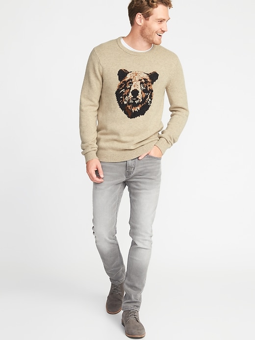 Image number 3 showing, Graphic Crew-Neck Sweater