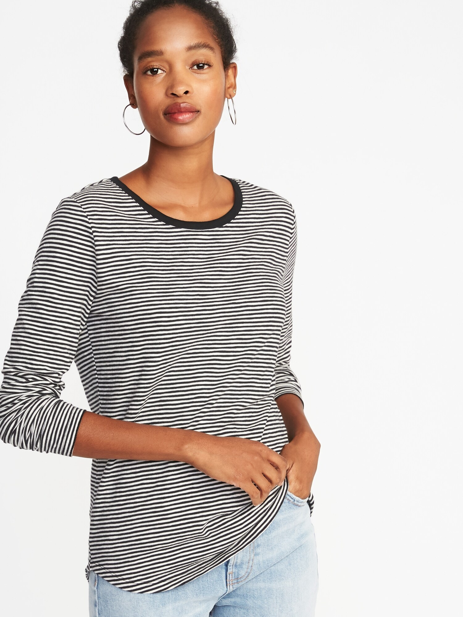 EveryWear Striped SlubKnit Tee for Women Old Navy