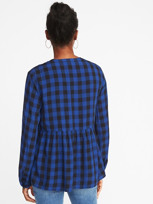 Image number 2 showing, Checked Swing Blouse for Women