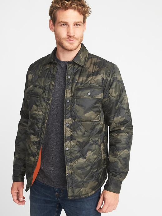 Image number 1 showing, Quilted Water-Resistant Shirt Jacket