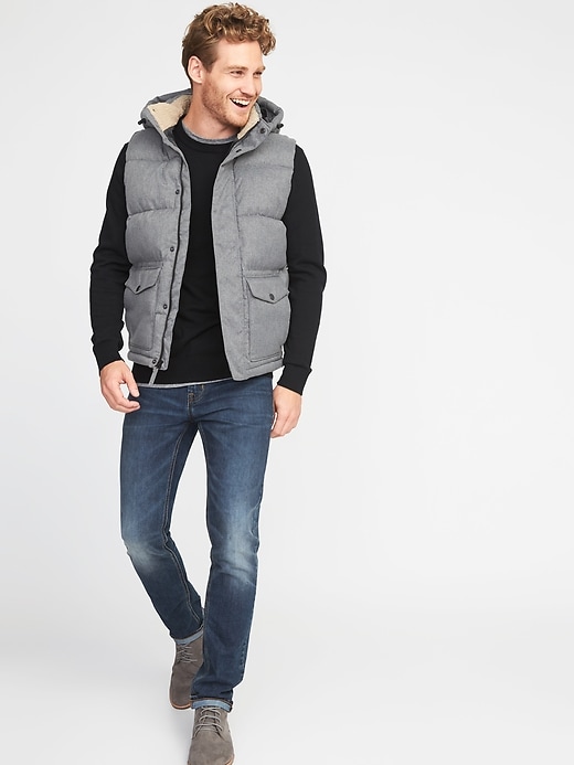 Image number 3 showing, Detachable-Hood Frost-Free Puffer Vest