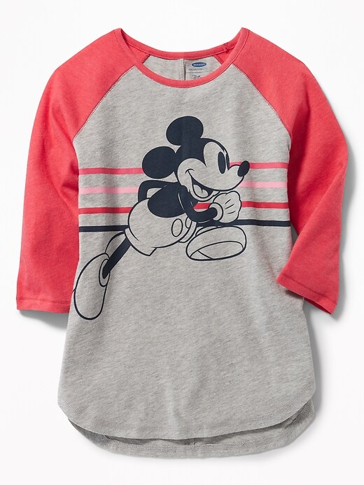View large product image 1 of 2. Disney© Mickey Mouse Raglan Tee for Girls