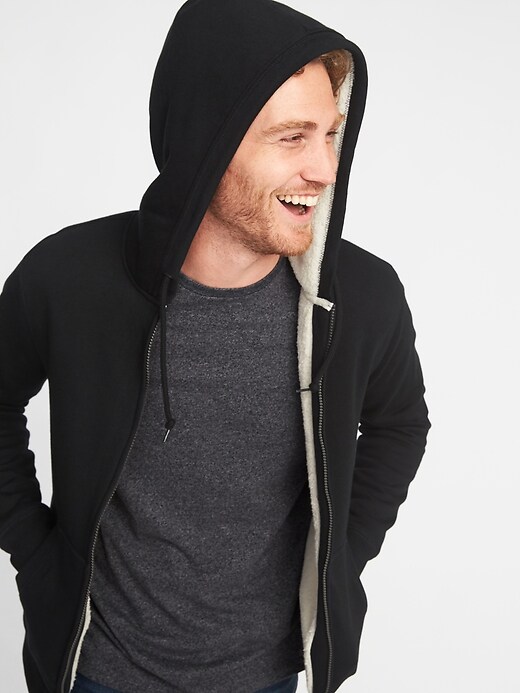Image number 4 showing, Classic Sherpa-Lined Full-Zip Hoodie