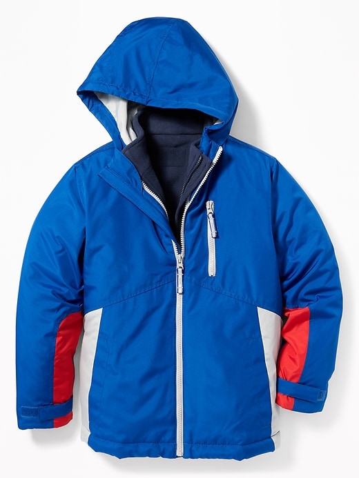 View large product image 1 of 1. Color-Blocked 3-In-1 Snow Jacket For Boys