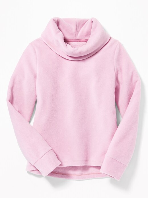 View large product image 1 of 1. Micro Performance Fleece Cowl-Neck Pullover for Girls