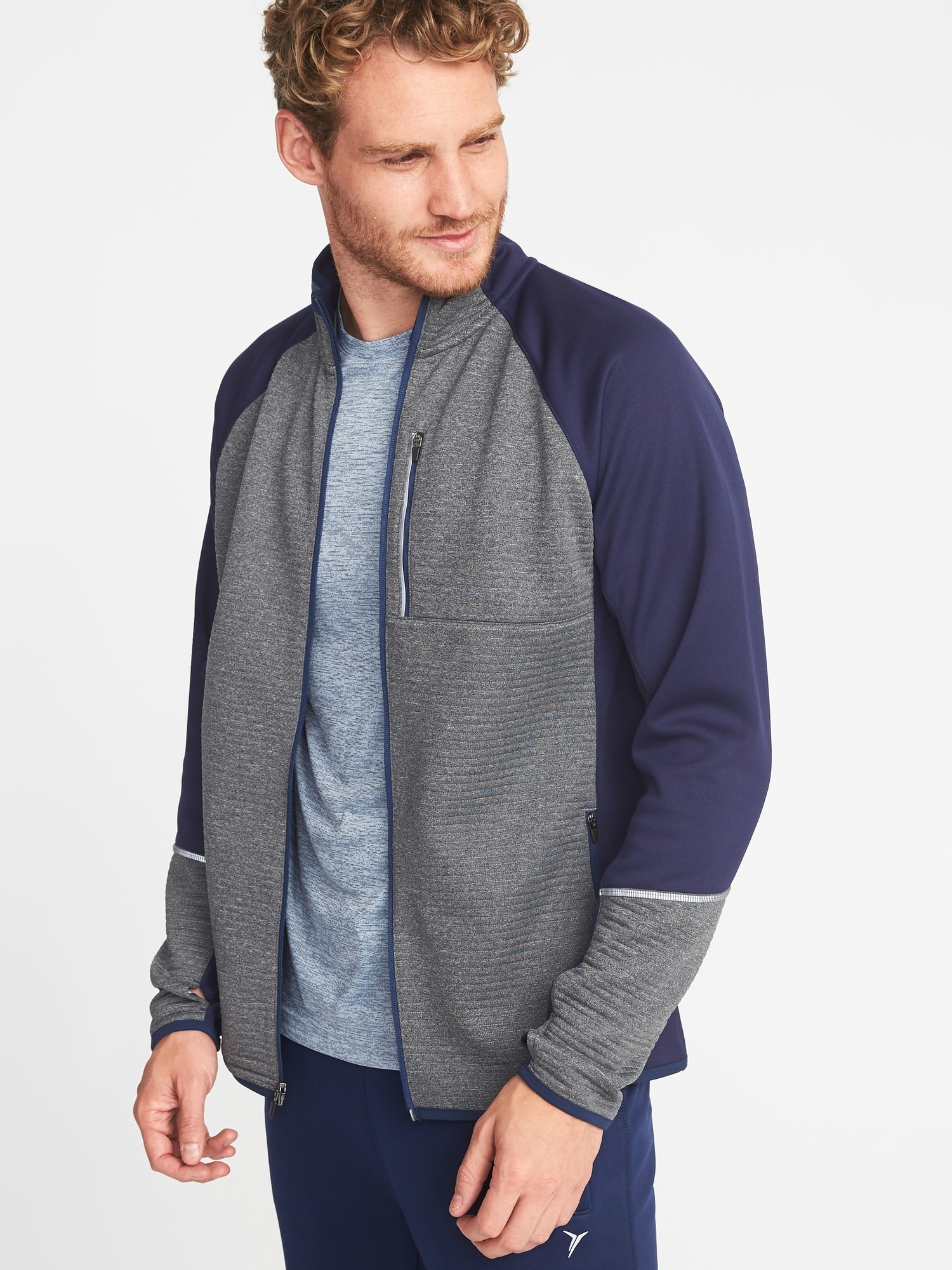 GoWarm MockNeck Performance Zip Jacket for Men Old Navy