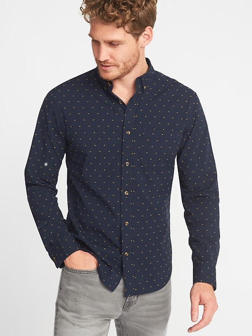 Image number 1 showing, Slim-Fit Built-In Flex Everyday Dobby Shirt