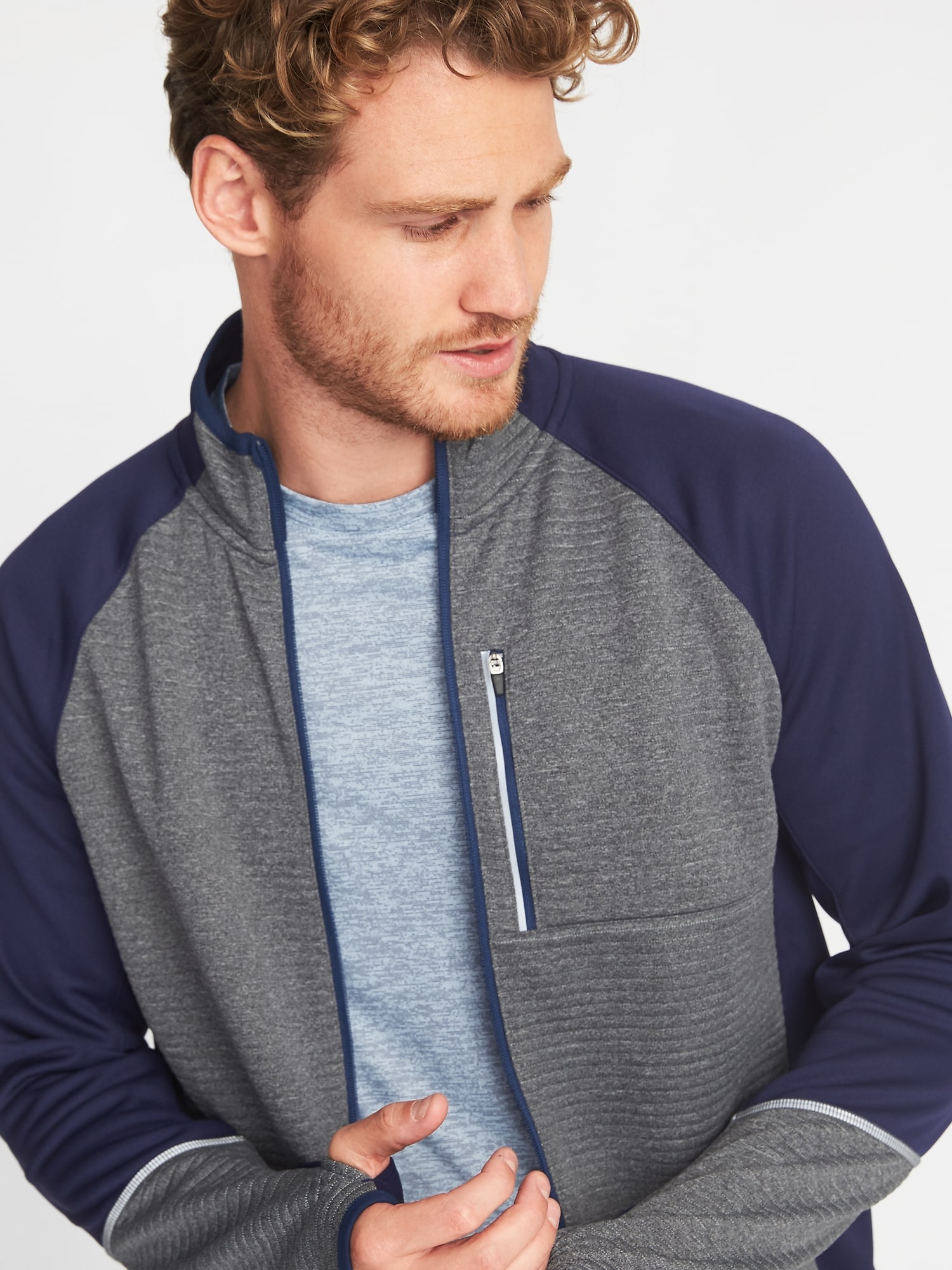 GoWarm MockNeck Performance Zip Jacket for Men Old Navy