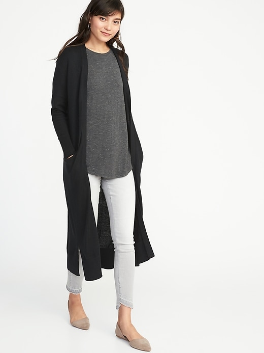View large product image 1 of 1. Super-Long Open-Front Duster for Women