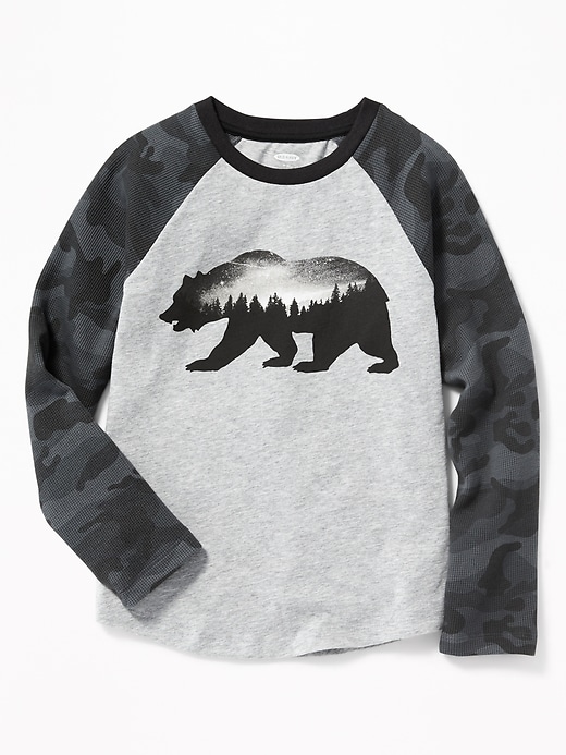 View large product image 1 of 1. Graphic Raglan Tee for Boys