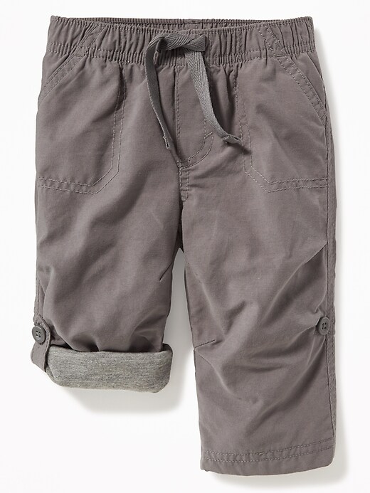 View large product image 1 of 2. Jersey-Lined Pull-On Hybrid Pants for Baby