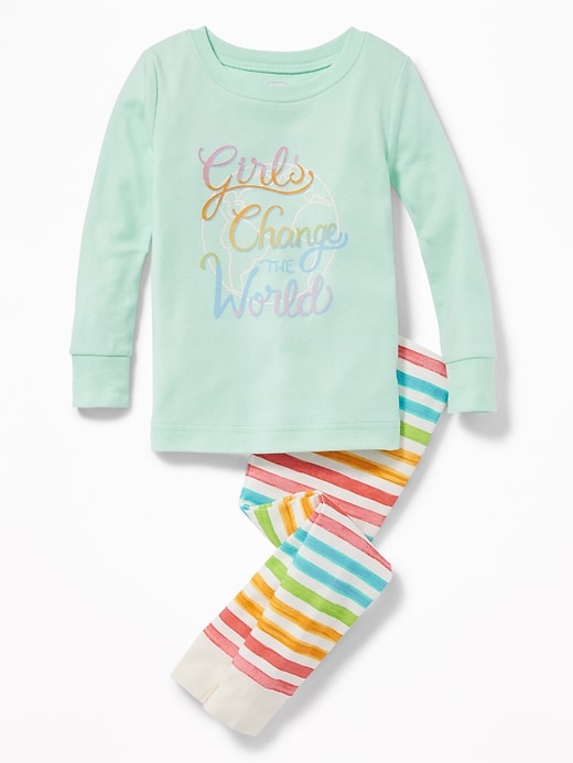 View large product image 1 of 1. "Girls Change the World" Sleep Set for Toddler & Baby