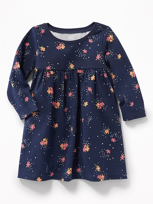 View large product image 1 of 1. Printed Scoop-Neck Jersey Dress for Baby