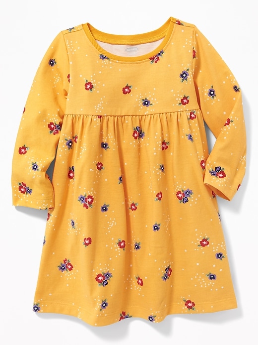 View large product image 1 of 1. Printed Scoop-Neck Jersey Dress for Baby