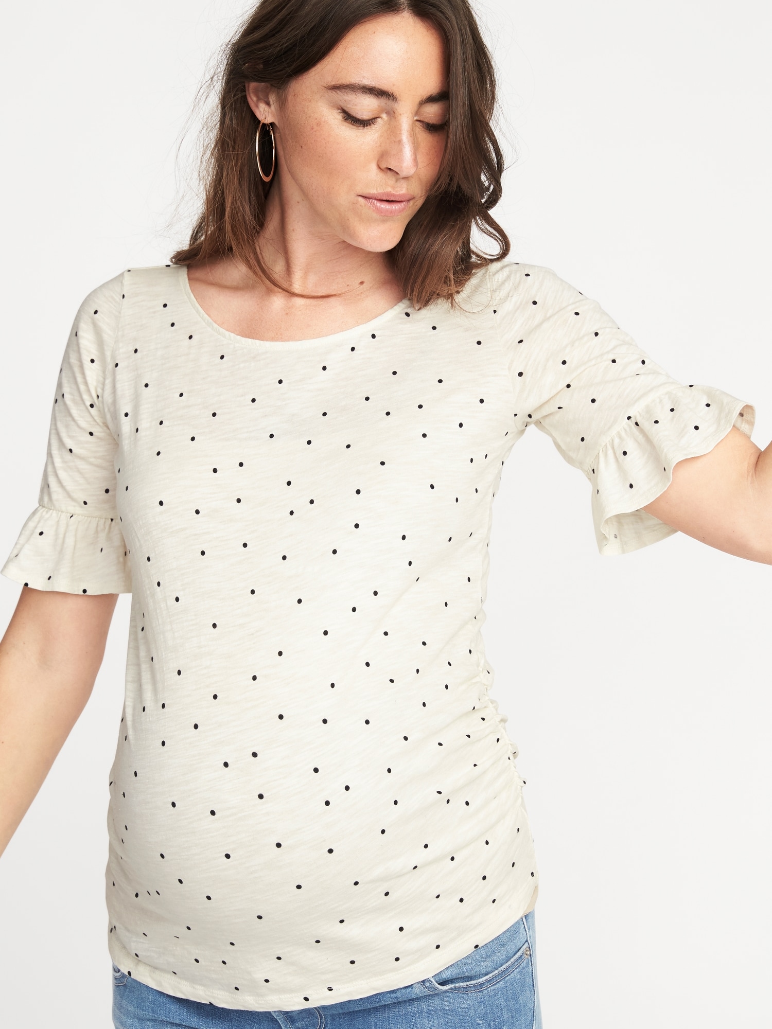 Maternity Fitted BoatNeck Top Old Navy