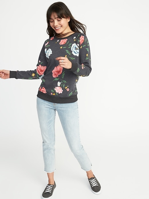 Image number 3 showing, Relaxed French Terry Sweatshirt for Women