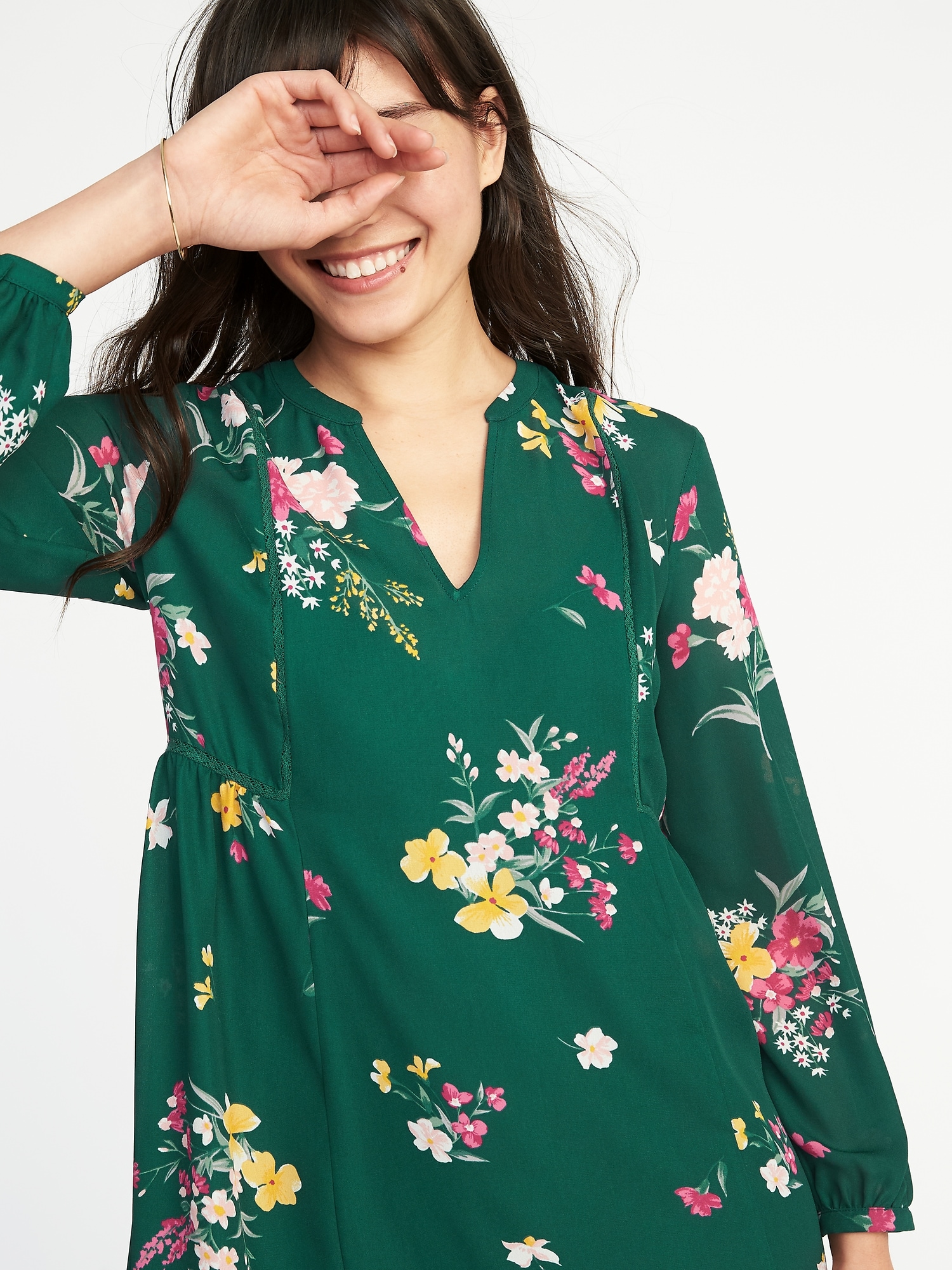 Old navy clearance green swing dress