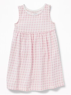 Sleeveless Empire Waist Jersey Dress For Baby