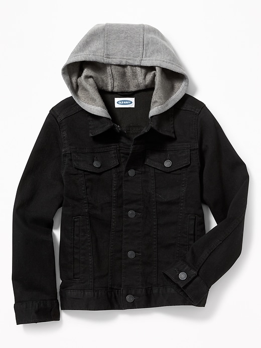 View large product image 1 of 3. 2-in-1 Hooded 24/7 Denim Jacket for Boys